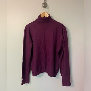 Chadwicks of Boston Purple Turtleneck Size Large